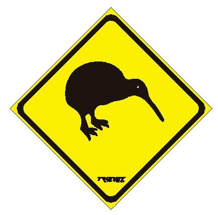Kiwi road sign